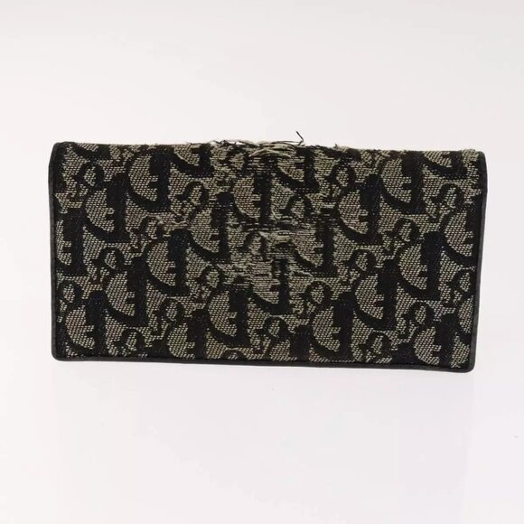 Christian Dior Trotter Canvas Wallet Enamel 3Set Beige Navy Bordeaux Auth - Picture 13 of 16